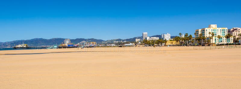 Santa Monica strand i Los Angeles royaltyfria foton Santa Monica strand i Los Angeles royaltyfria foton