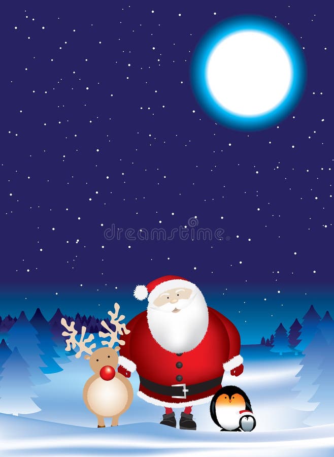 Santa night scene