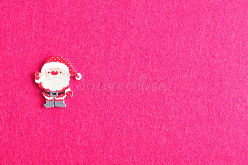 Santa on a pink background