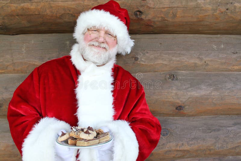 Santa With Plate of Cookies