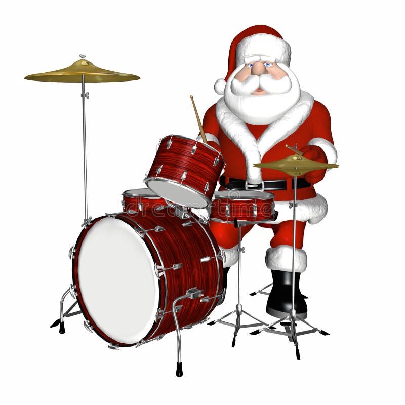 Santa Playing Drums 1 royalty free illustration Santa Playing Drums 1 royalty free illustration