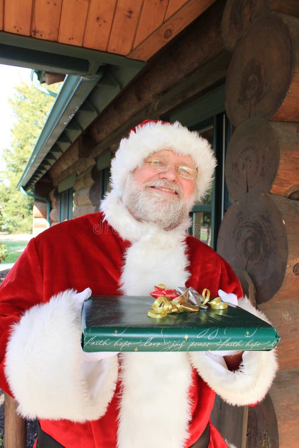 Santa Presenting a Gift