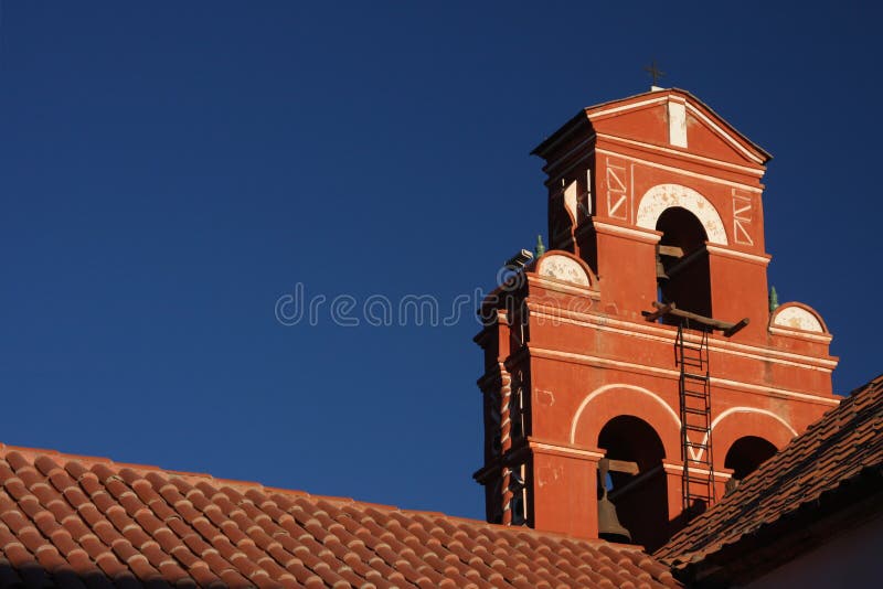 Santa Teresa Clocktower and Roof Stock Photo Image of religion
