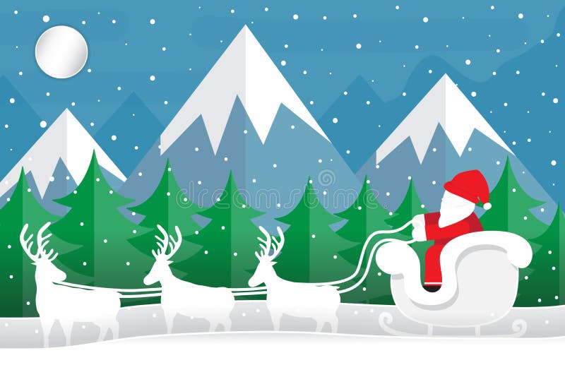 Santa voyage pour donner des cadeaux Conception de bande dessinée de coupe de papier de vecteur illustration de vecteur Santa voyage pour donner des cadeaux Conception de bande dessinée de coupe de papier de vecteur illustration de vecteur