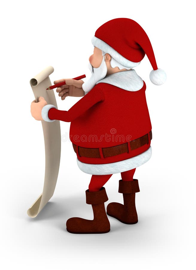Santa Writing List Stock Illustrations – 624 Santa Writing List