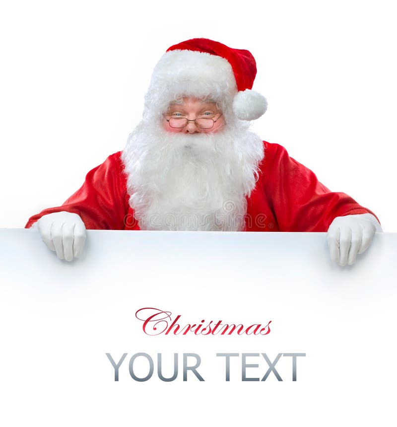 Santa εκμετάλλευσης Claus εμβλ& στοκ εικόνες