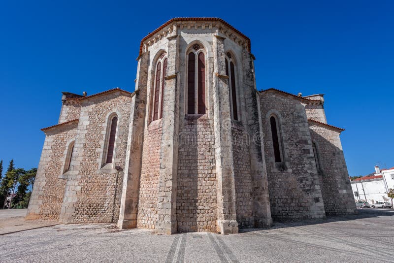 Santarem, Portugal. Apse exterior of the Igreja de Santa Clara Church, in the former Santa Clara Nunnery. 13th century Mendicant Gothic Architecture