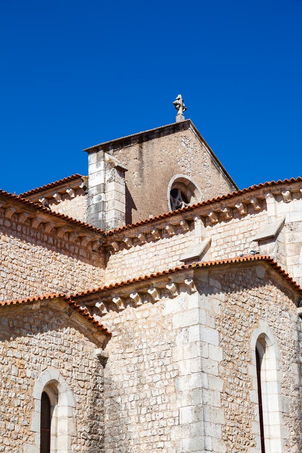 Santarem, Portugal. Close up of the apse and chapels of the Igreja de Santa Clara Church. 13th century Mendicant Gothic Architecture