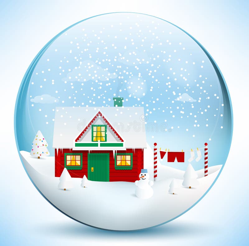 Santas house (glass sphere)