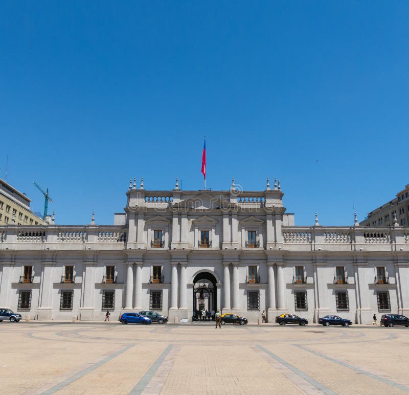 View of the Presidential Palace, Known As La Moneda, in Santiago, Chile ...