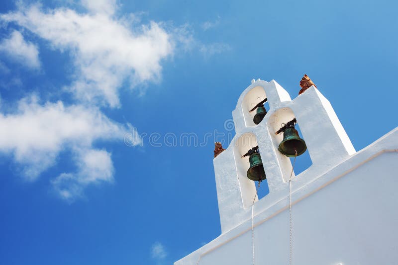 Santorini Bell tower, Greece. royalty free stock photo Santorini Bell tower, Greece. royalty free stock photo