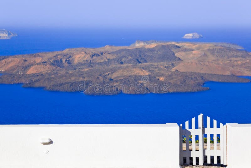Santorini-Vulkan (Griechenland) Stockbild - Bild von nave ...