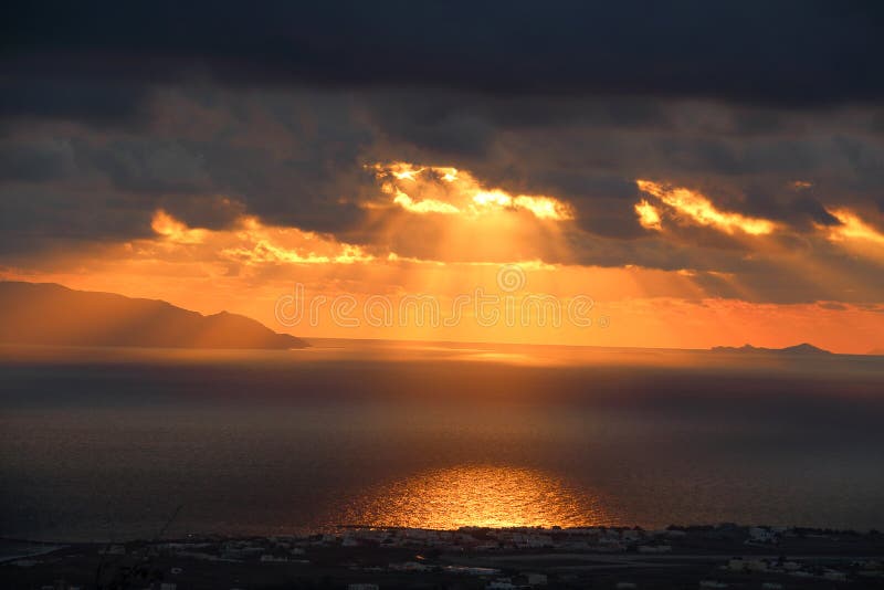 Santorini at sunrise