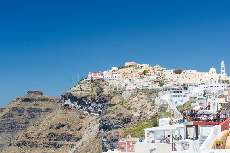santorini острова холма Греции зданий Красивый ландшафт с видом на море стоковые фото santorini острова холма Греции зданий Красивый ландшафт с видом на море стоковые фото