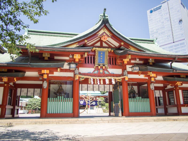 Santuario di Hie Jinja, Tokyo, Giappone immagini stock Santuario di Hie Jinja, Tokyo, Giappone immagini stock