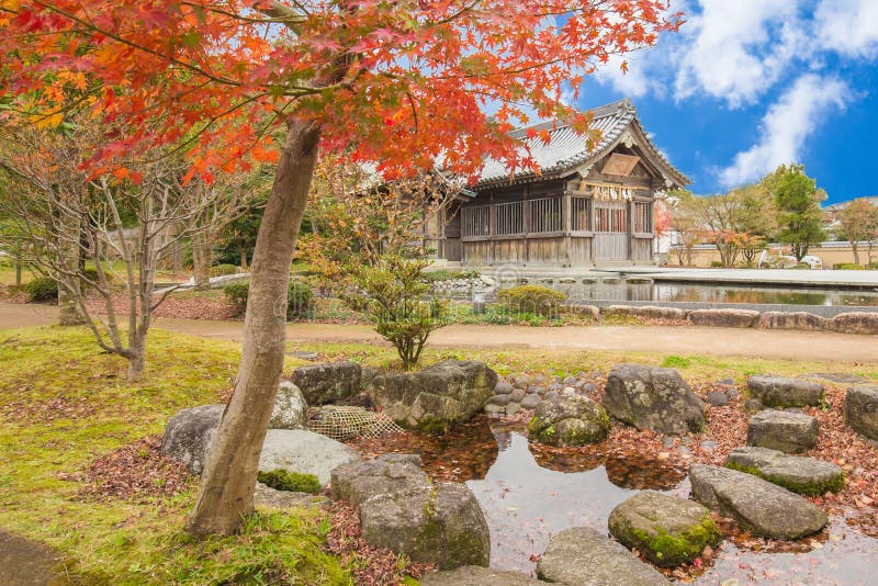 Santuario di Tenmangu a Dazaifu a Fukuoka, Giappone fotografie stock Santuario di Tenmangu a Dazaifu a Fukuoka, Giappone fotografie stock