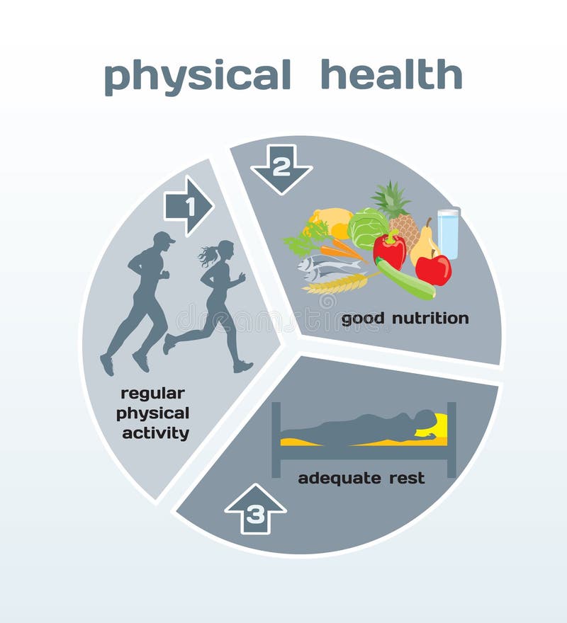 Santé physique infographic illustration stock Santé physique infographic illustration stock