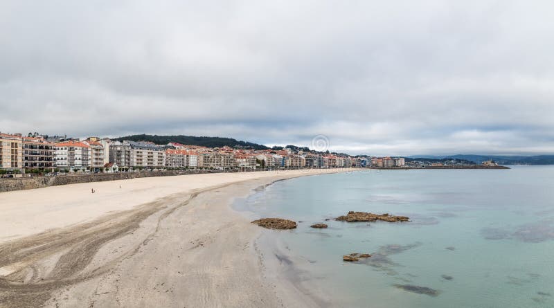 Sanxenxo and Silgar beach in Pontevedra, Spain