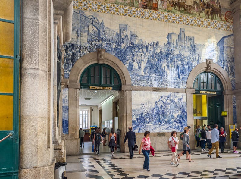 Sao Bento Train Station in Porto, Portugal. Editorial Photography ...