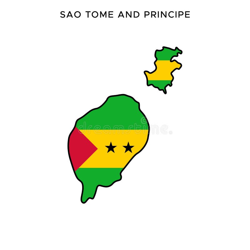 Map of Sao Tome and Principe Vector Design Template. Stock Vector ...