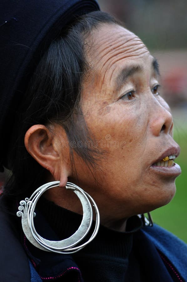 A woman from Black Hmong tribe in Sapa, Vietnam