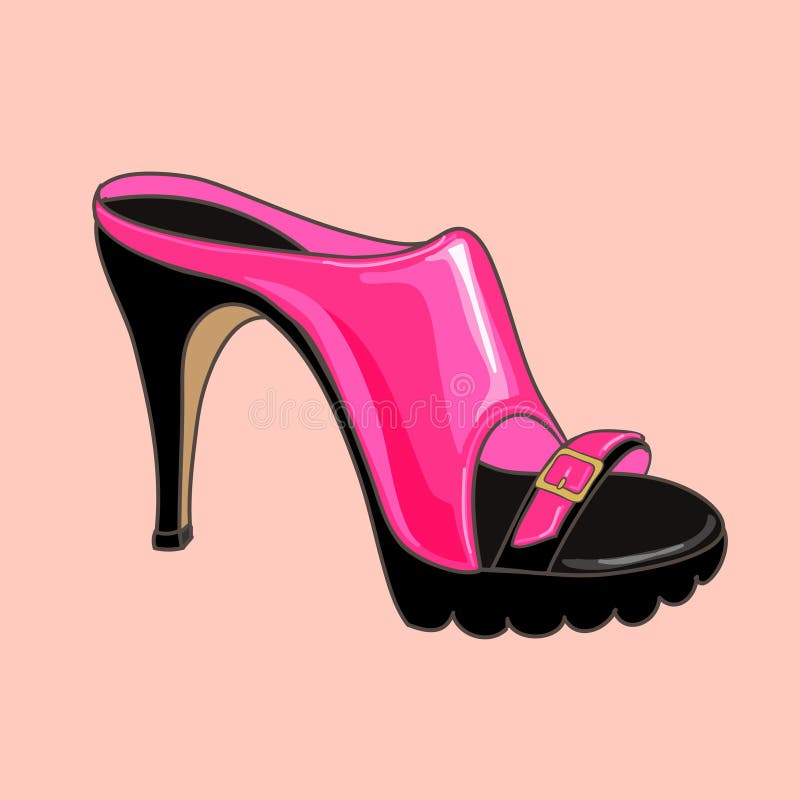 Sapato rosa ilustração stock