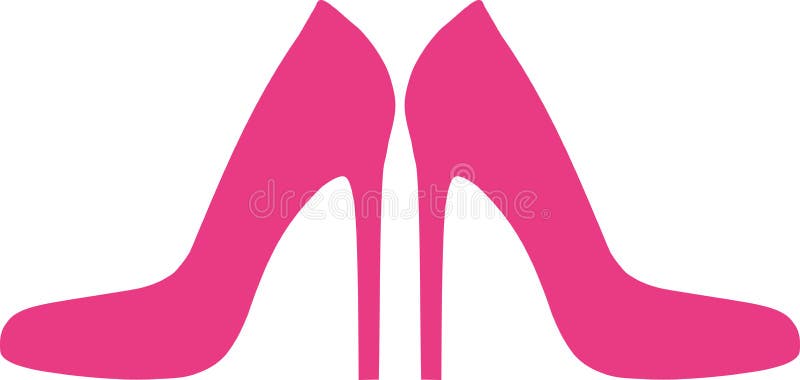 Pink high heel fashion woman vector. Pink high heel fashion woman vector