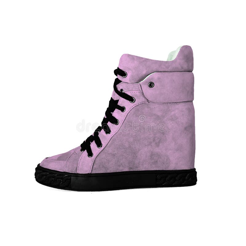 Sapatas cor-de-rosa fêmeas imagem de stock royalty free