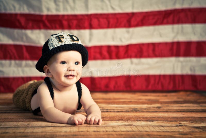 Sapeur Pompier De Bebe Photo Stock Image Du Americain