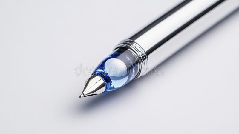 Sapphire Pen Mockup pe fundal alb royalty free illustration