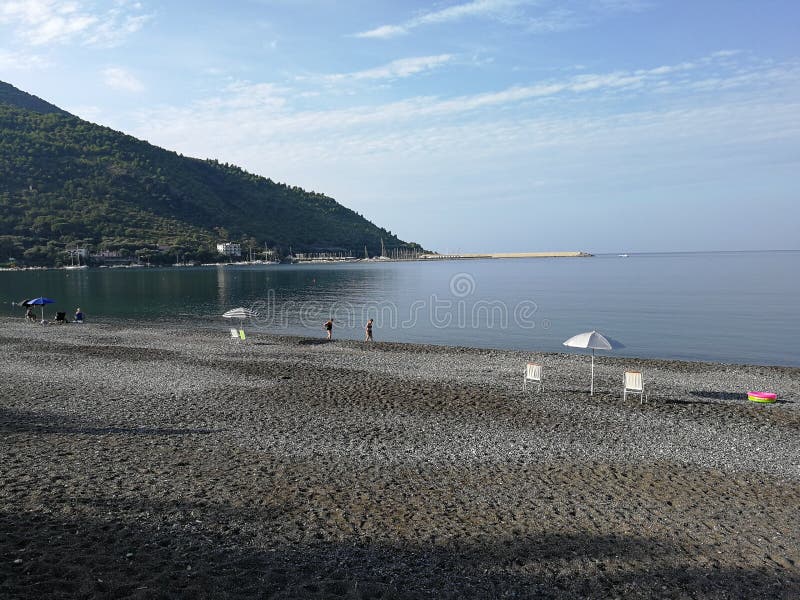 Sapri - Beach and port from the seafront