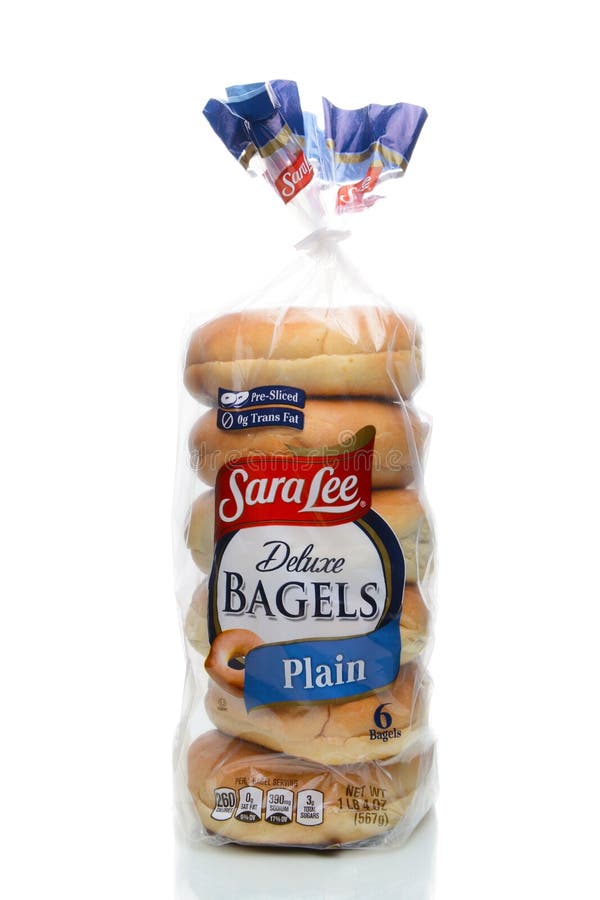 Sara Lee Deluxe Plain Bagels Editorial Stock Image - Image of deluxe, food:  184666479