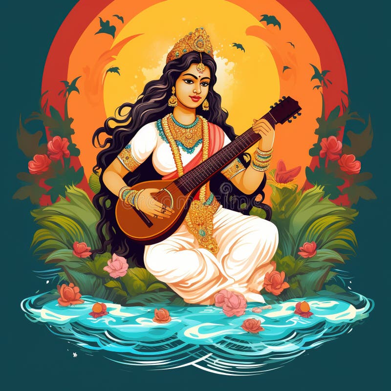 Shop Saraswati, Maa, Devi, Religious, God, Goddess Paintings Online