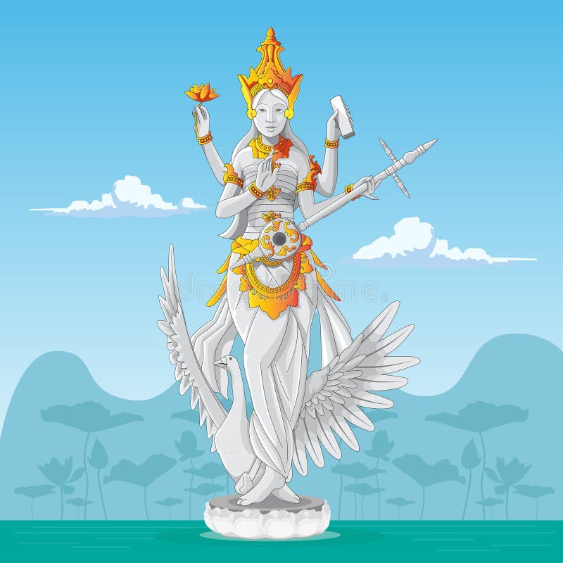 Saraswati statue -  the Hindu goddess of knowledge