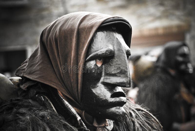 Sardinia. Mamuthones parade