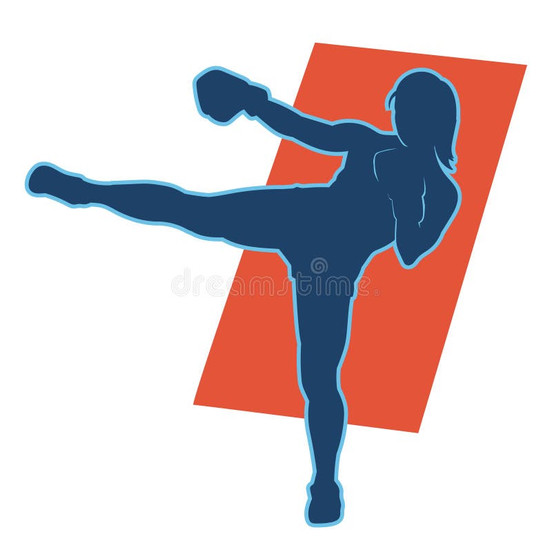 Silhouette Of A Woman Boxing Athlete In Action Pose Stock Vector silhouette-of-a-woman-boxing-athlete-in-action-pose-stock-vector
