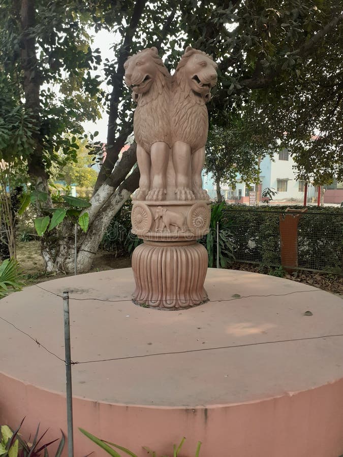 Sarnath Ashoka Stambha Four Lion Statue Stock Photo - Image of lion, ashoka:  206529292