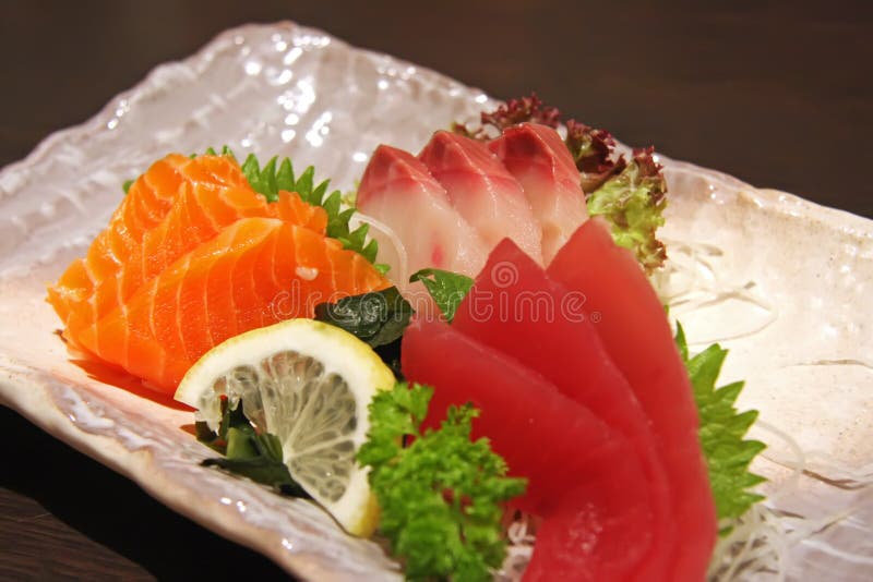 Sashimi stock image. Image of fish, seafood, lettuce, sashimi 147909