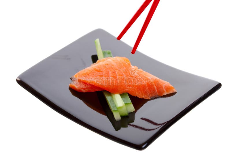Sashimi di color salmone immagine stock libera da diritti Sashimi di color salmone immagine stock libera da diritti