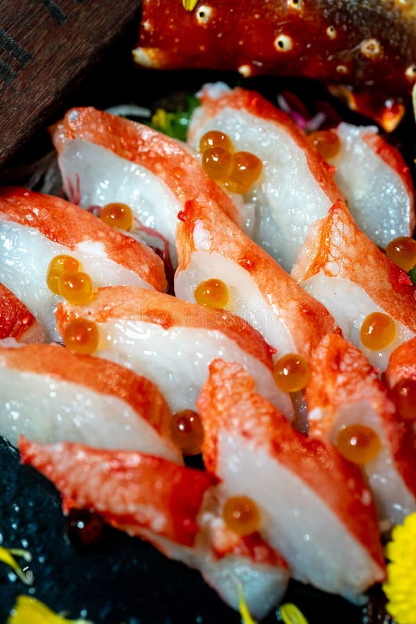 Sashimi King Crab on Plate from Japan. Stock Image Image of fresh