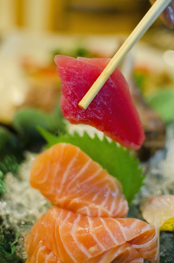 Sashimi set of salmon, tuna, Japanese food