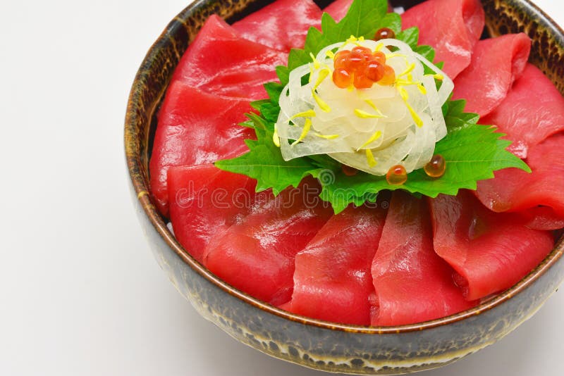Sashimi Tuna, Raw and Fresh Tuna in Round Bowl Stock Image Image of