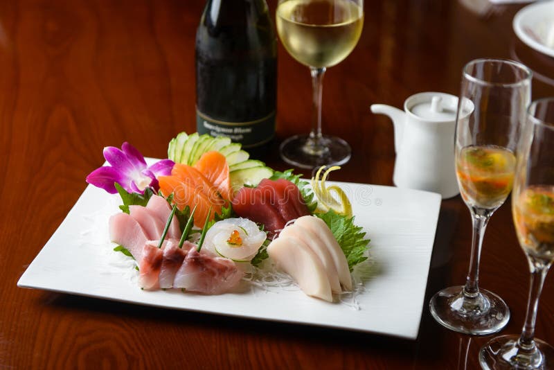 Sashimi with White Wine