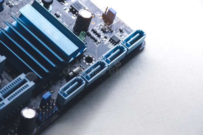 Sata motherboard stock image. Image of equipment, cooler 23424347