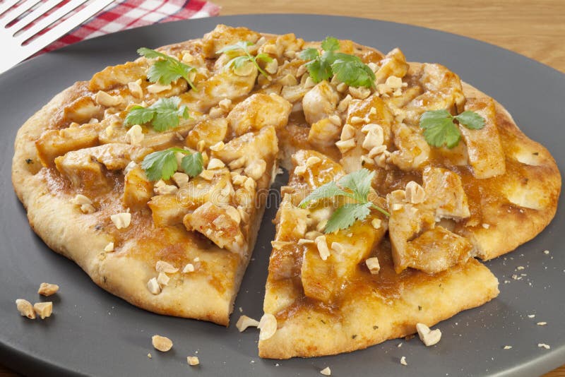 Satay Chicken Pizza stock photo Satay Chicken Pizza stock photo