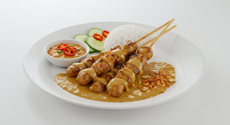 Ayam Goreng with peanut sauce