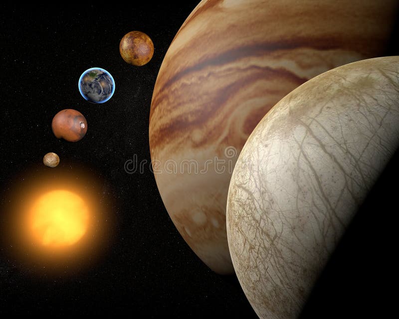 Satelitarny Europa, Jupiter księżyc royalty ilustracja Satelitarny Europa, Jupiter księżyc royalty ilustracja