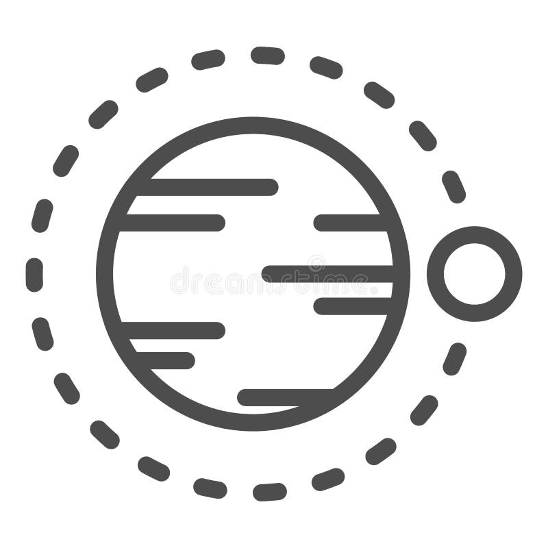Satelitarny latanie nad planety linii ikona Kosmos wektorowa ilustracja odizolowywająca na bielu Astronomia konturu stylu projekt royalty ilustracja Satelitarny latanie nad planety linii ikona Kosmos wektorowa ilustracja odizolowywająca na bielu Astronomia konturu stylu projekt royalty ilustracja