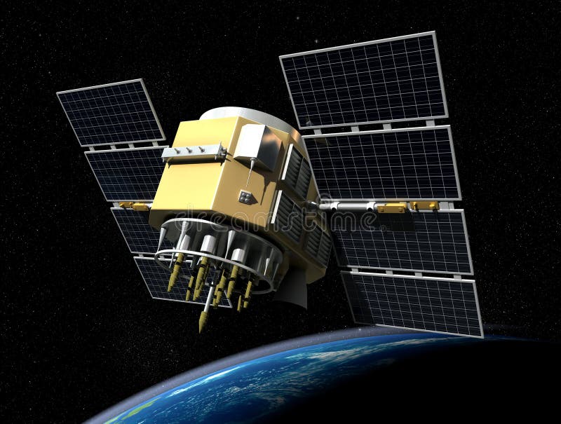 Satelite illustration. Illustration of - 28316496