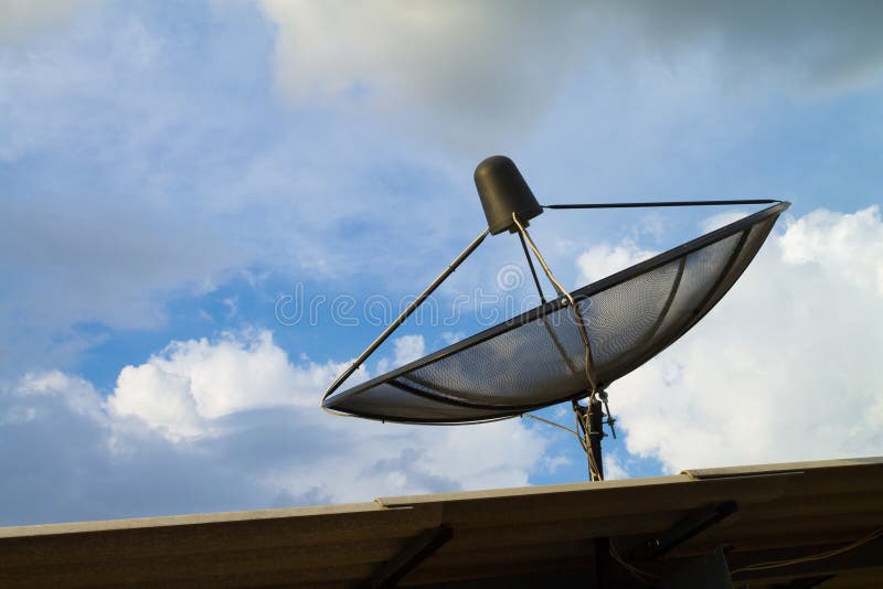 Satelite broadcast dish stock image. Image of space, network 61147